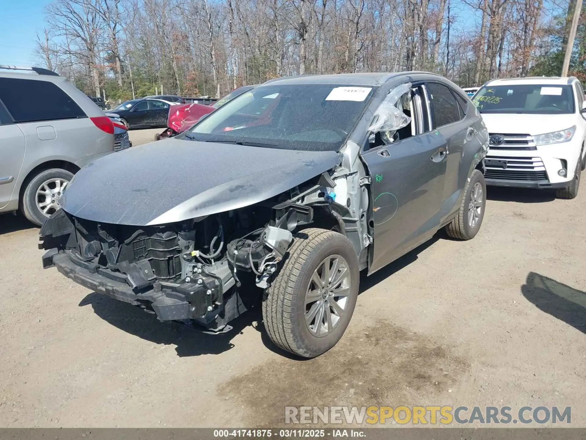 2 fotografías del automóvil dañado JTJDARDZ0M2240751 LEXUS NX 300 2021