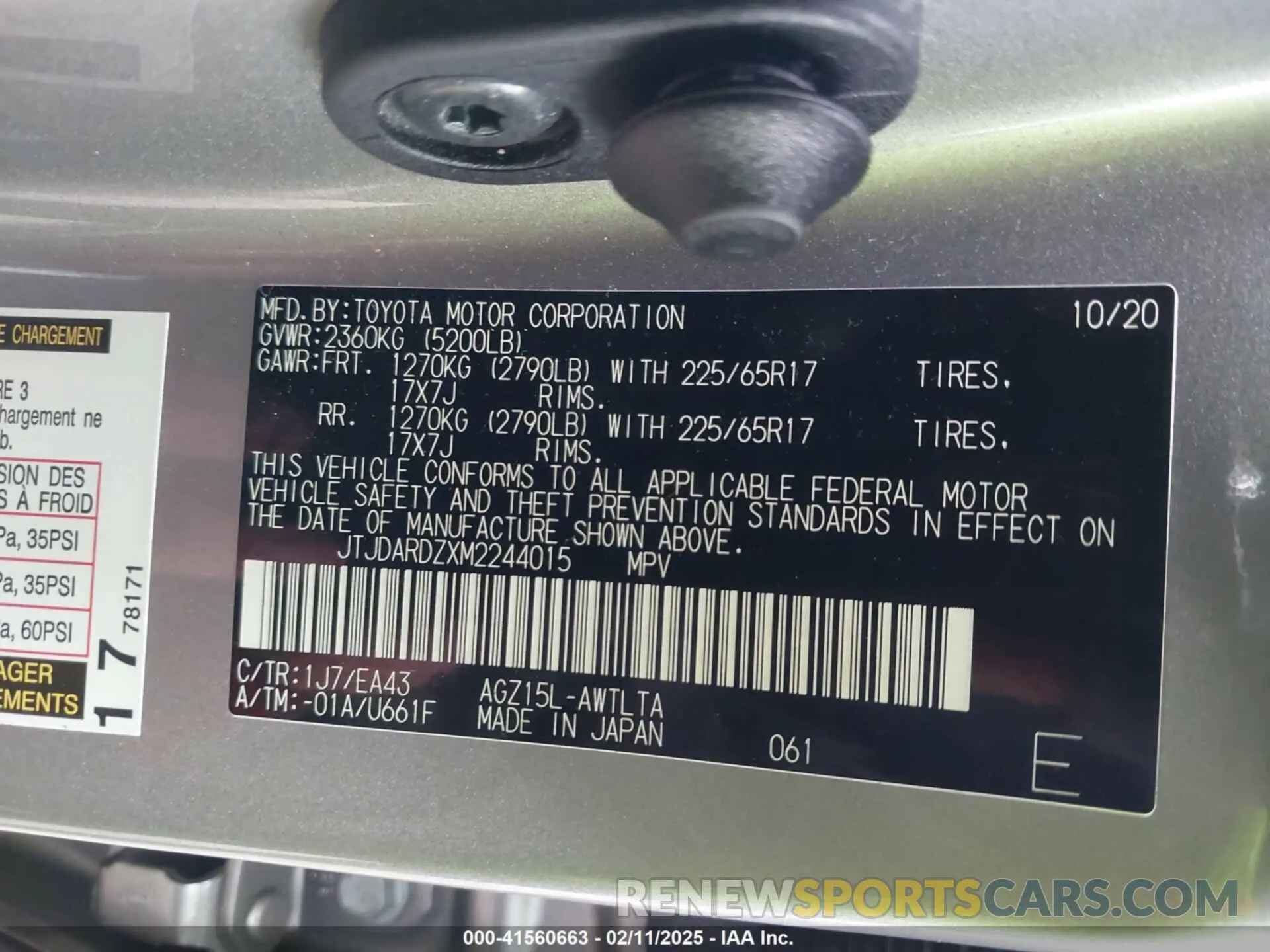9 fotografías del automóvil dañado JTJDARDZXM2244015 LEXUS NX 300 2021