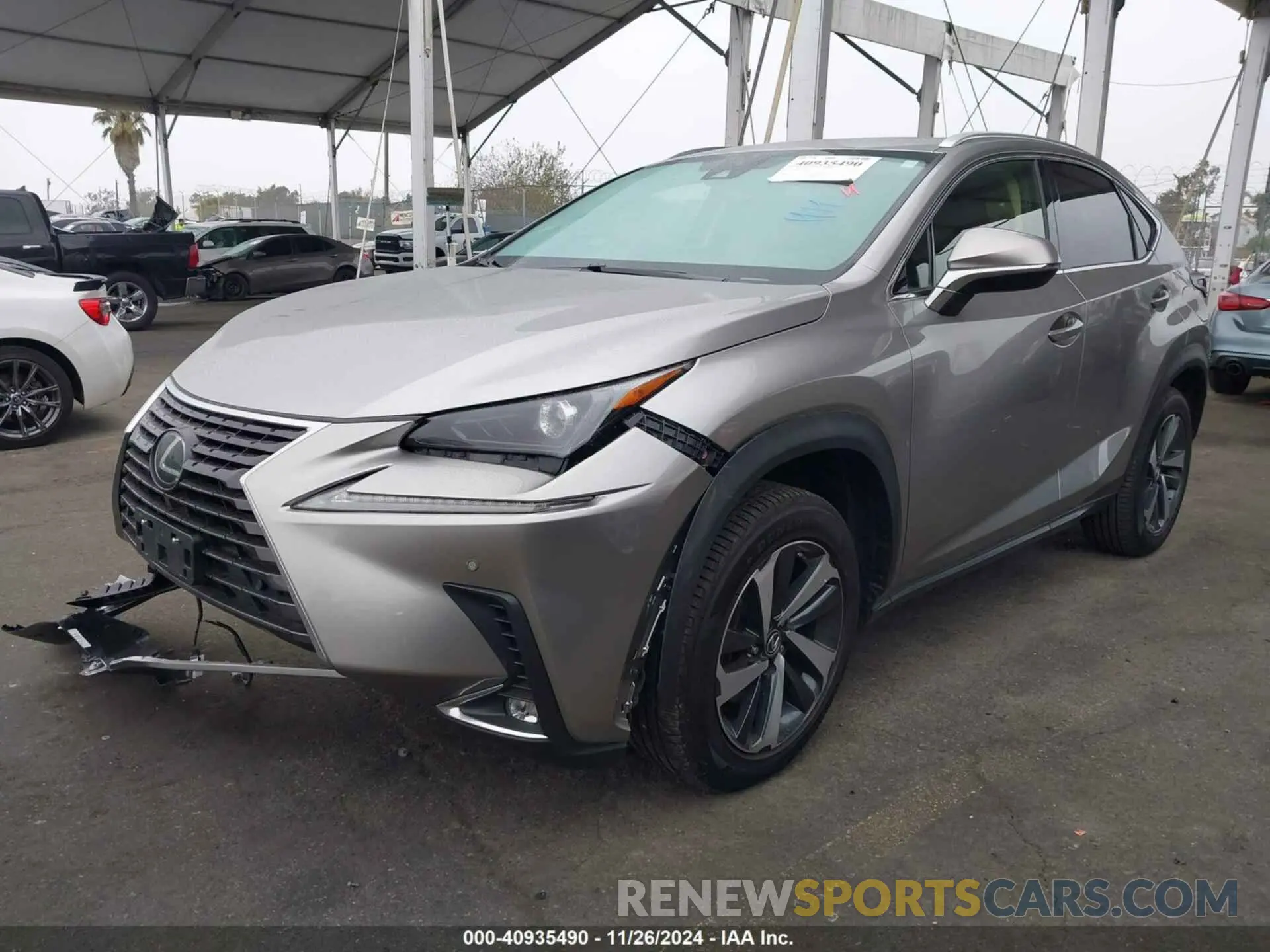 2 fotografías del automóvil dañado JTJGARBZ6M2182094 LEXUS NX 300 2021