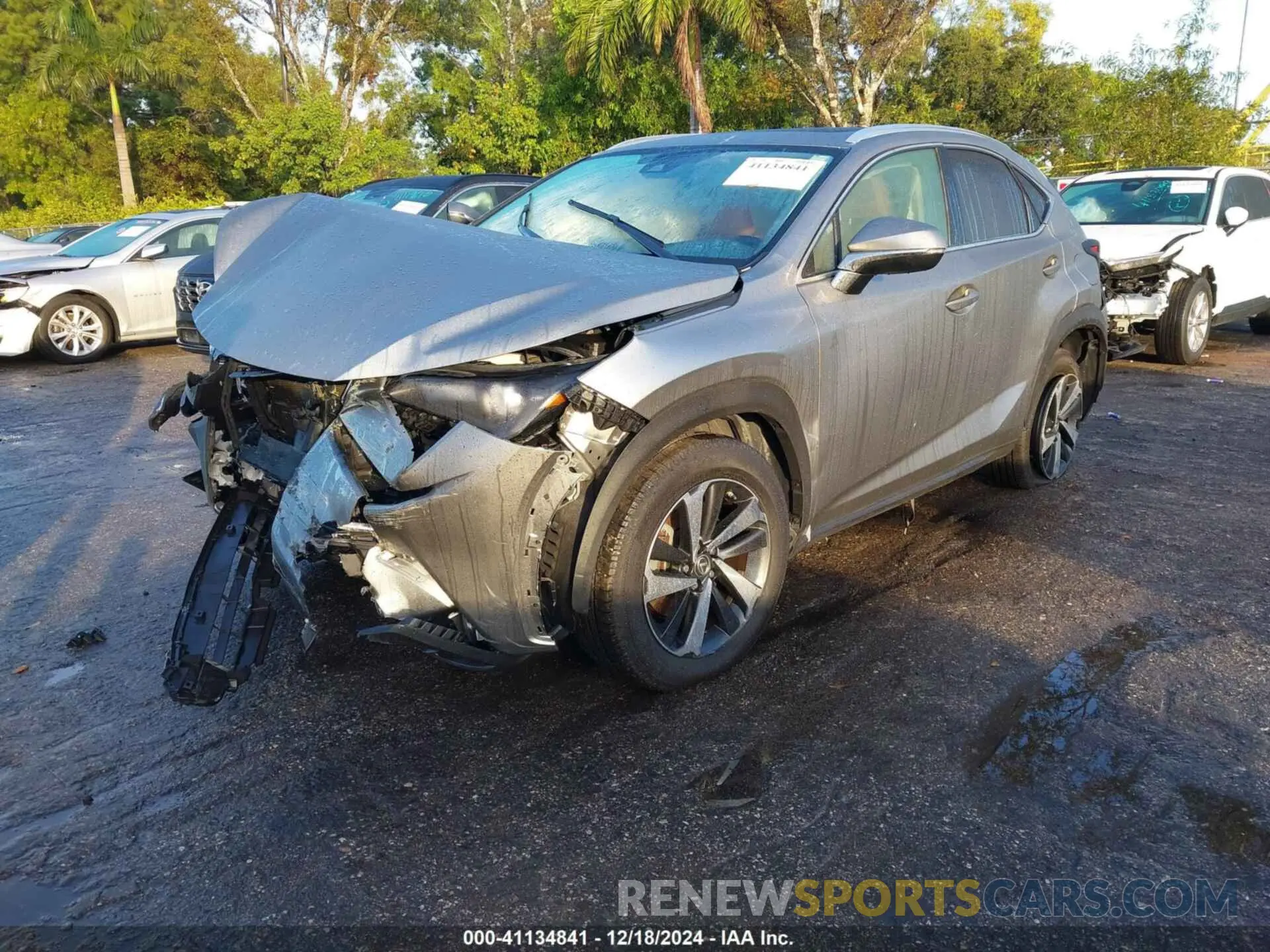 2 fotografías del automóvil dañado JTJGARBZ9M5034066 LEXUS NX 300 2021