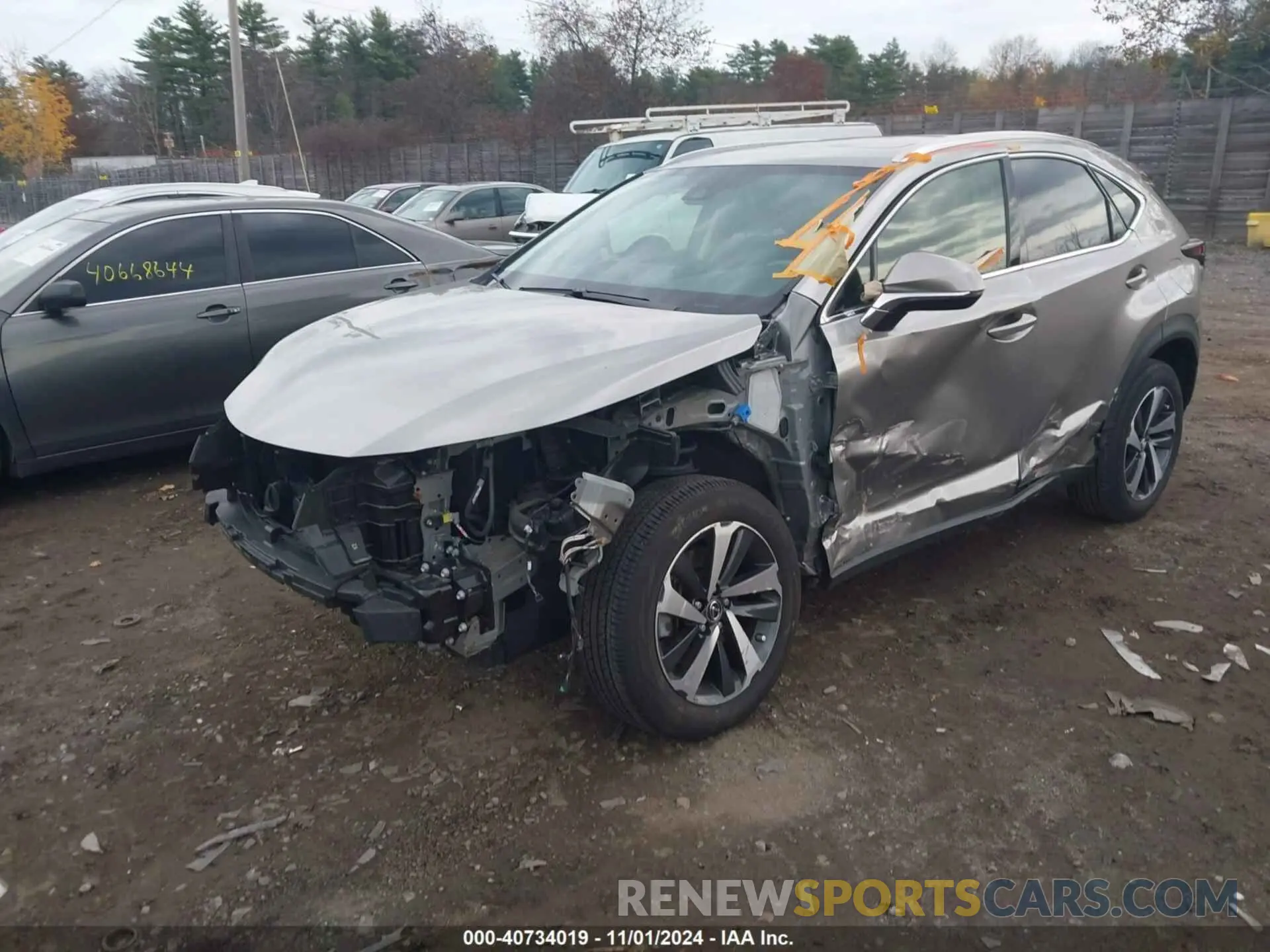 2 fotografías del automóvil dañado JTJGARDZ2M2243843 LEXUS NX 300 2021