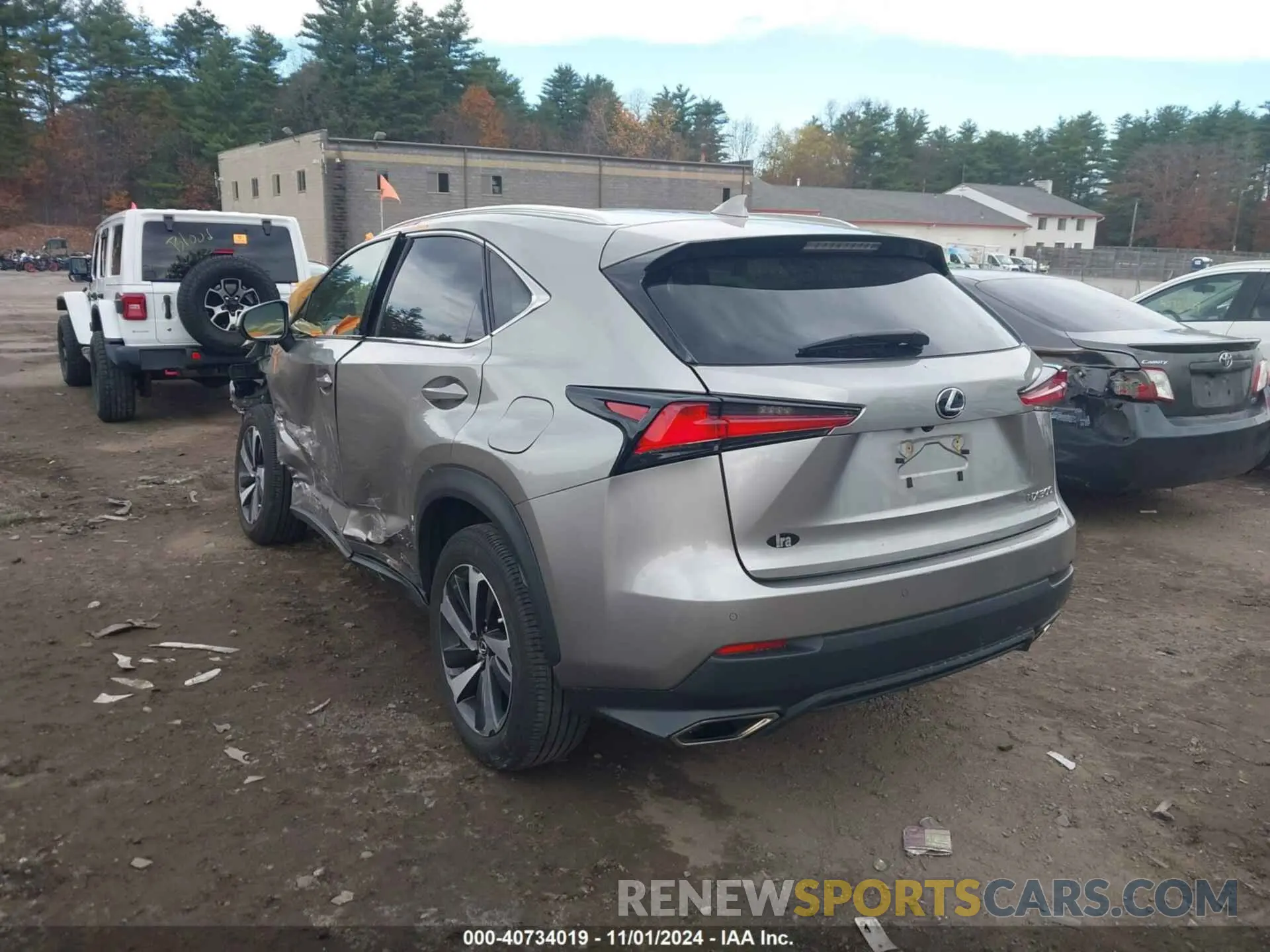3 fotografías del automóvil dañado JTJGARDZ2M2243843 LEXUS NX 300 2021