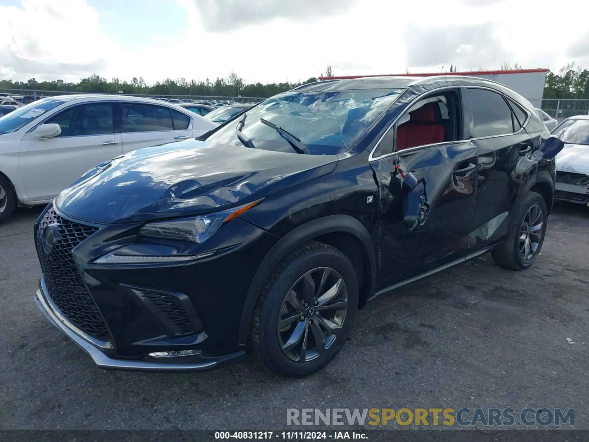 2 fotografías del automóvil dañado JTJSARBZ0M2178732 LEXUS NX 300 2021