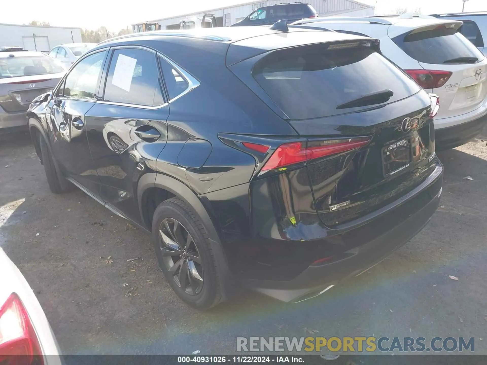 3 fotografías del automóvil dañado JTJSARBZ3M2203039 LEXUS NX 300 2021