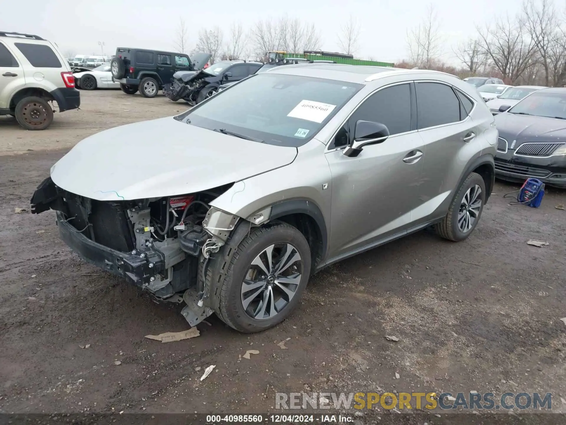 2 fotografías del automóvil dañado JTJSARDZ2M2255906 LEXUS NX 300 2021