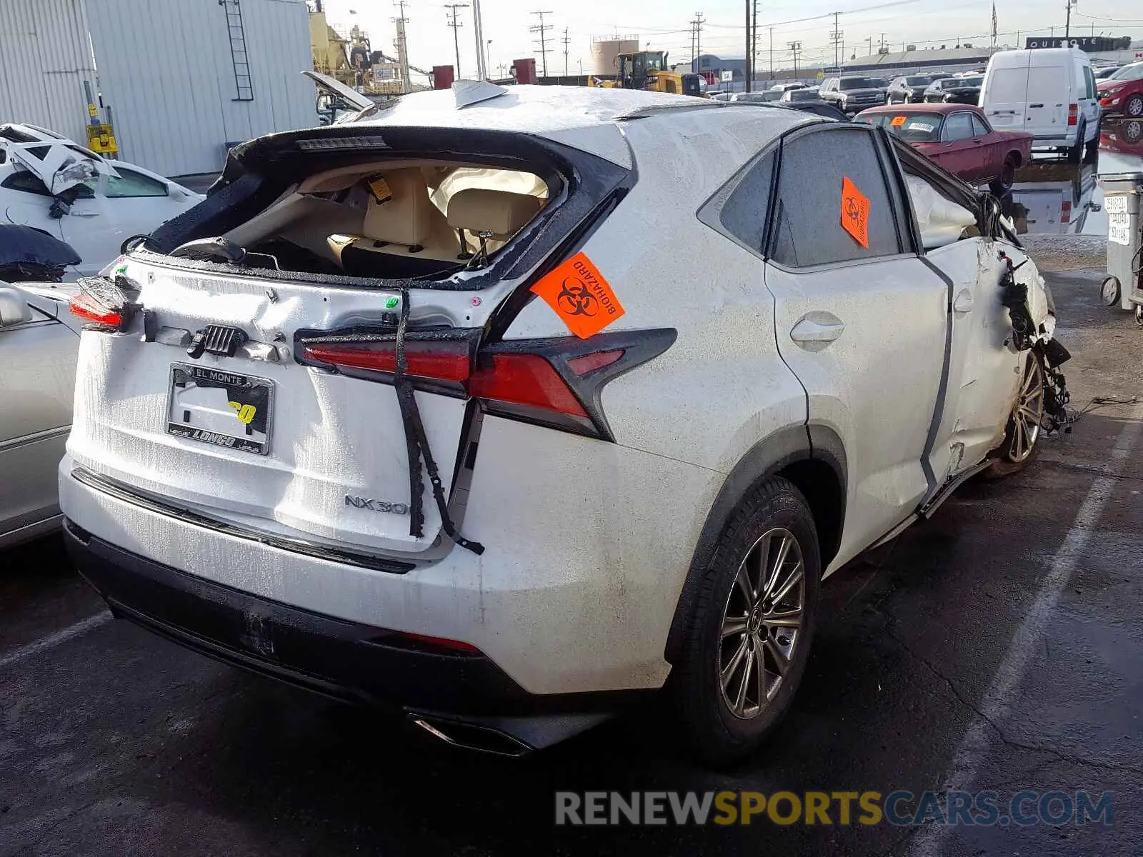 4 fotografías del automóvil dañado JTJAARBZ3L5007580 LEXUS NX 300 BAS 2020