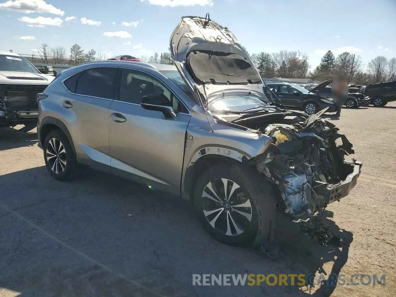4 fotografías del automóvil dañado JTJSARDZ8L2219412 LEXUS NX 300 F S 2020