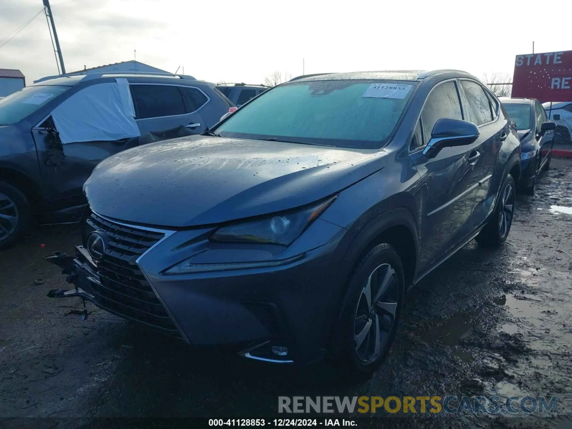 2 fotografías del automóvil dañado JTJGJRDZ1L2141321 LEXUS NX 300H 2020