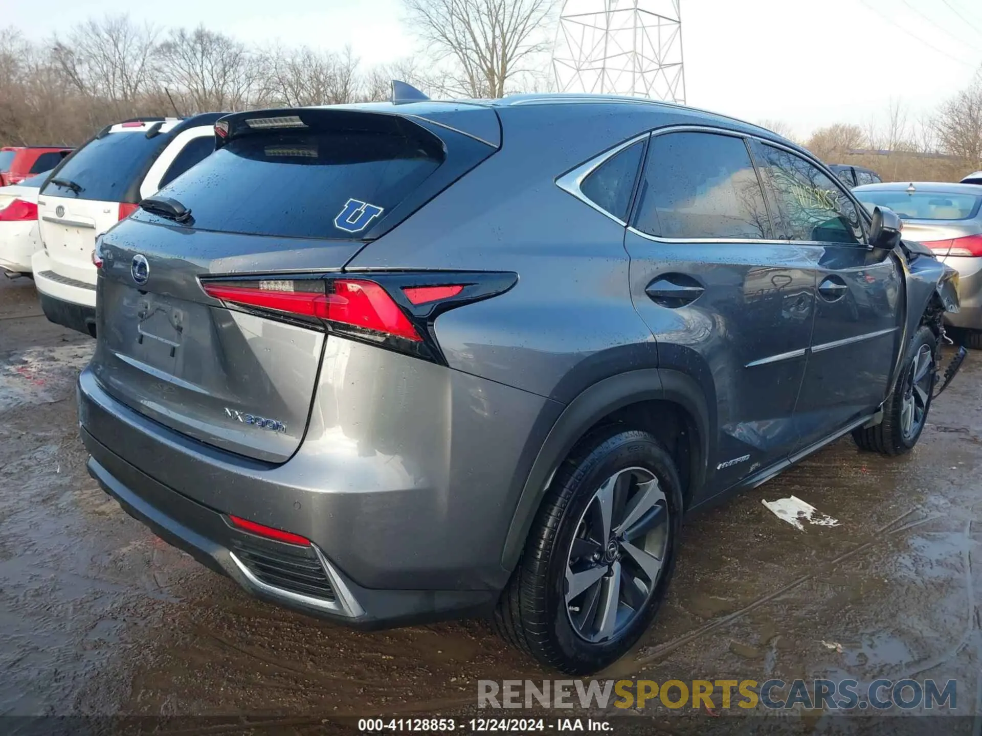 4 fotografías del automóvil dañado JTJGJRDZ1L2141321 LEXUS NX 300H 2020