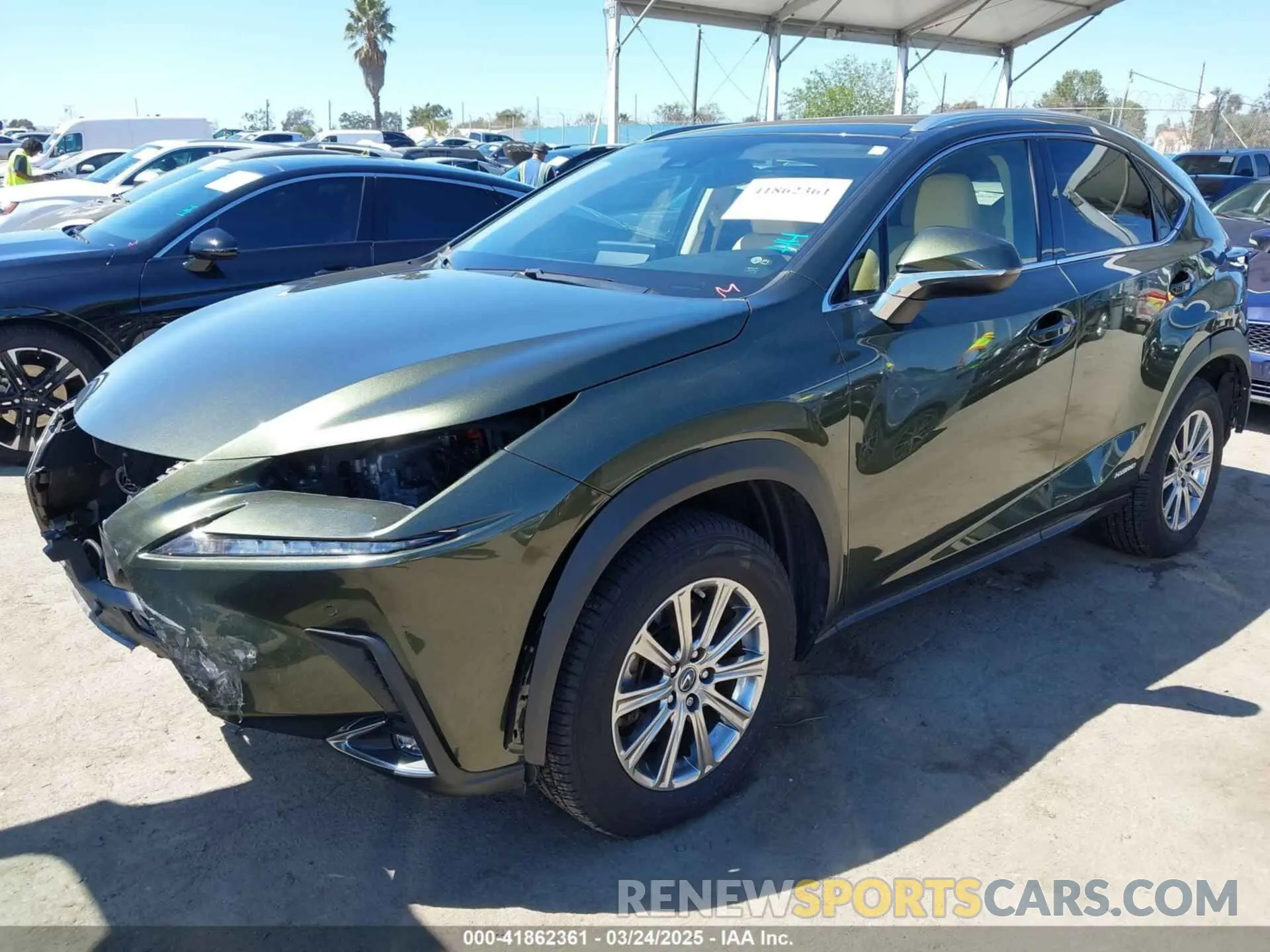 2 fotografías del automóvil dañado JTJDJRDZ9M2166973 LEXUS NX 300H 2021