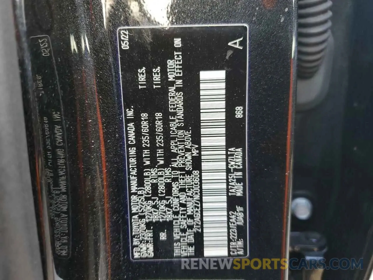 14 fotografías del automóvil dañado 2T2AGCEZ7NC003608 LEXUS NX 350 2022