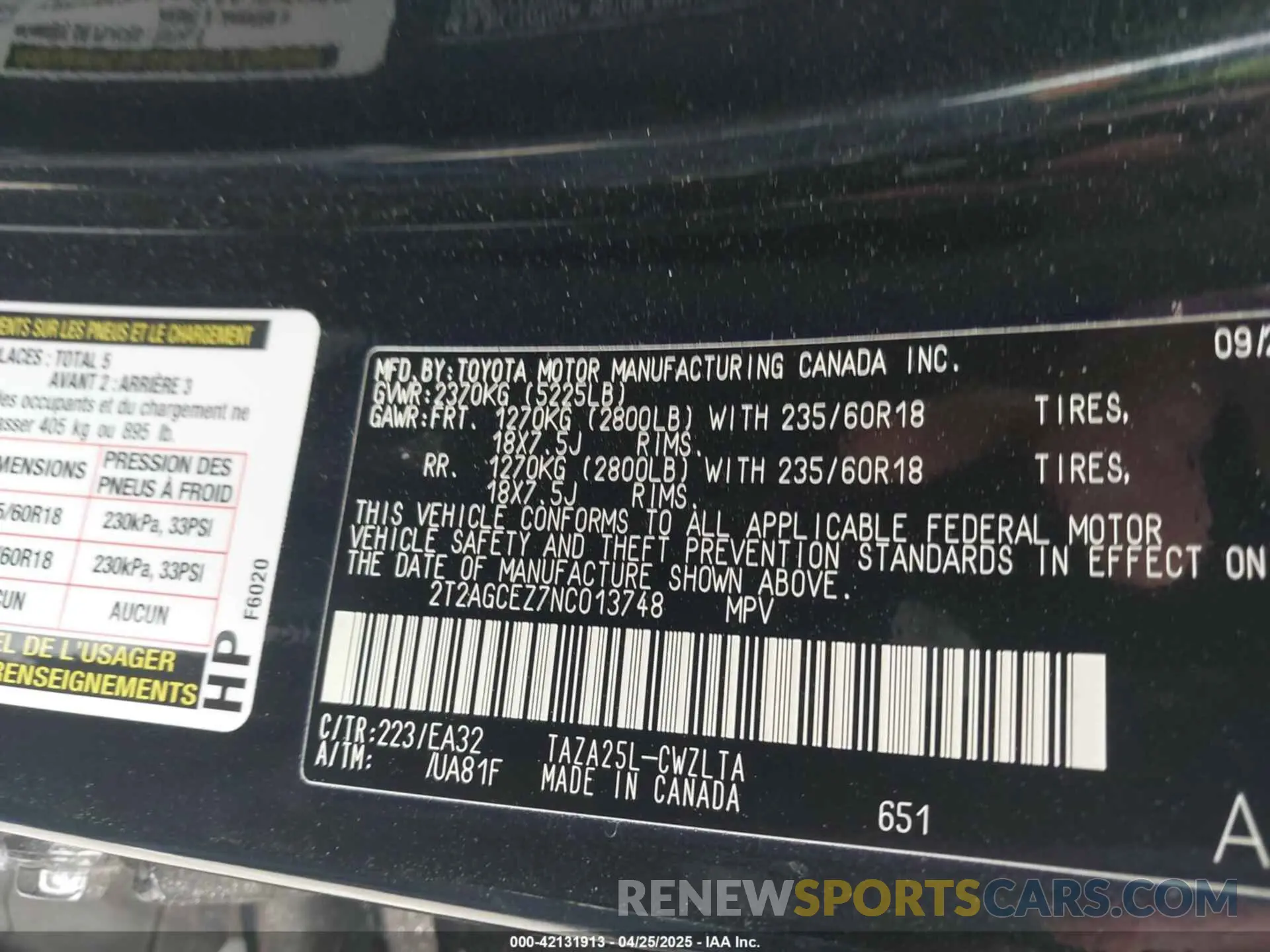 9 fotografías del automóvil dañado 2T2AGCEZ7NC013748 LEXUS NX 350 2022
