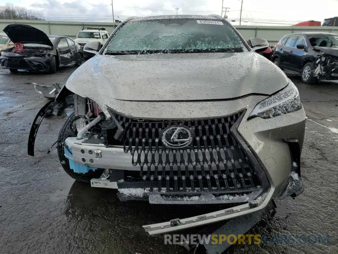 5 fotografías del automóvil dañado 2T2GGCEZ2NC002442 LEXUS NX 350 2022