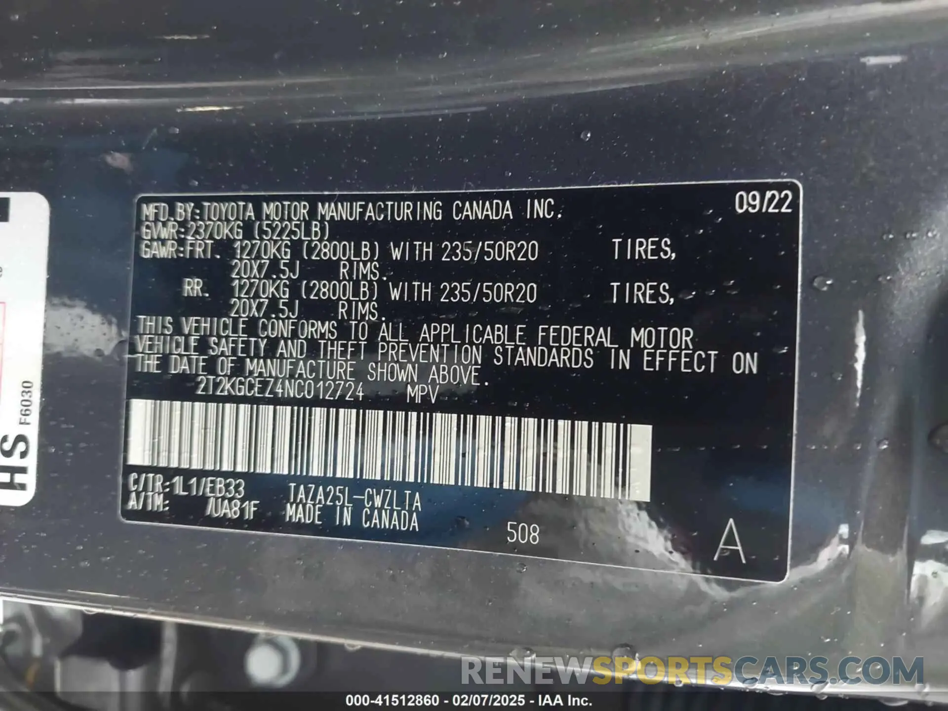9 fotografías del automóvil dañado 2T2KGCEZ4NC012724 LEXUS NX 350 2022
