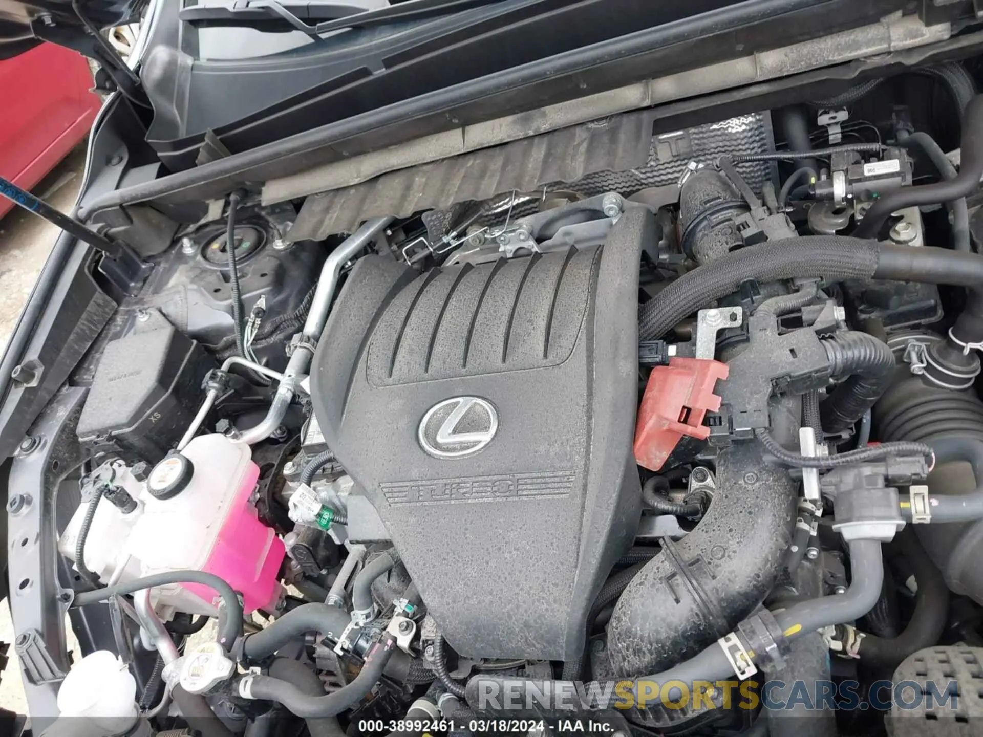 10 fotografías del automóvil dañado JTJGGCEZ0N2001581 LEXUS NX 350 2022
