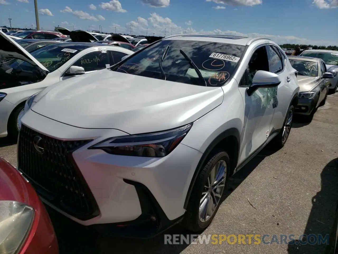 2 fotografías del automóvil dañado JTJGGCEZ7N5003326 LEXUS NX 350 2022
