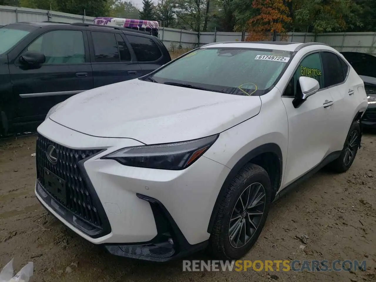 2 fotografías del automóvil dañado JTJGGCEZXN2002155 LEXUS NX 350 2022