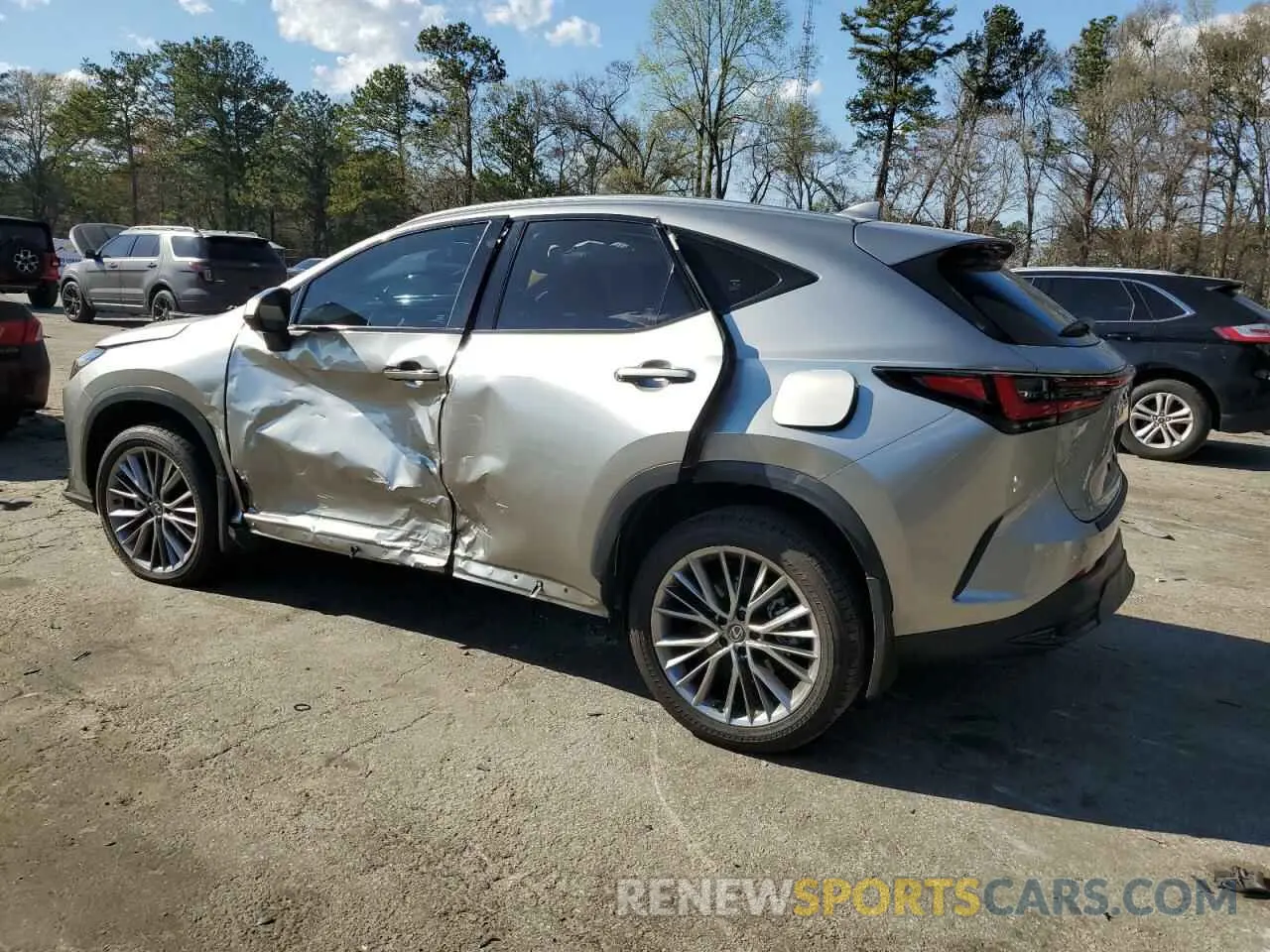 2 fotografías del automóvil dañado JTJHGCEZ9N2006007 LEXUS NX 350 2022