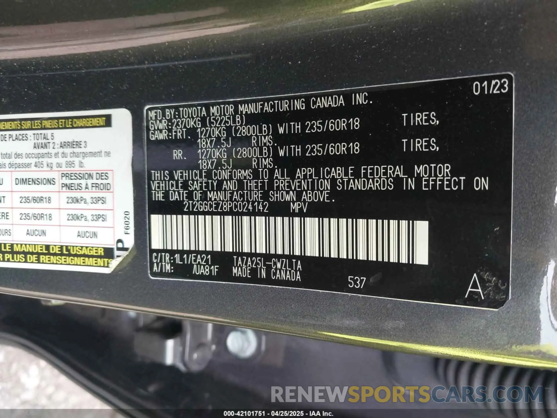 9 fotografías del automóvil dañado 2T2GGCEZ8PC024142 LEXUS NX 350 2023