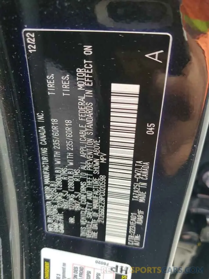 13 fotografías del automóvil dañado 2T2GGCEZ9PC020598 LEXUS NX 350 2023
