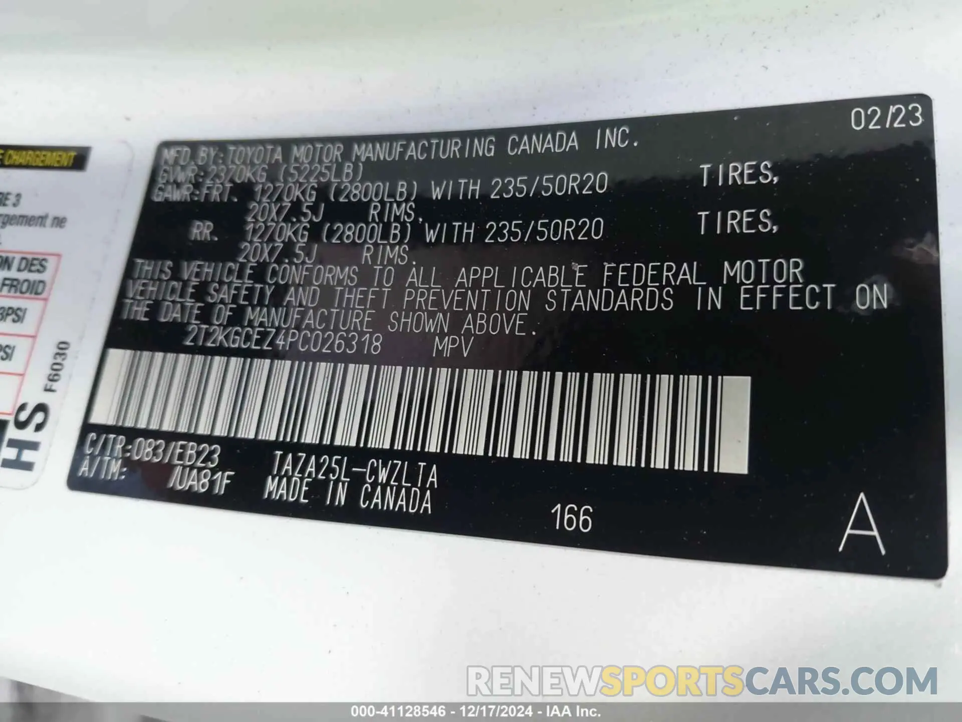 9 fotografías del automóvil dañado 2T2KGCEZ4PC026318 LEXUS NX 350 2023