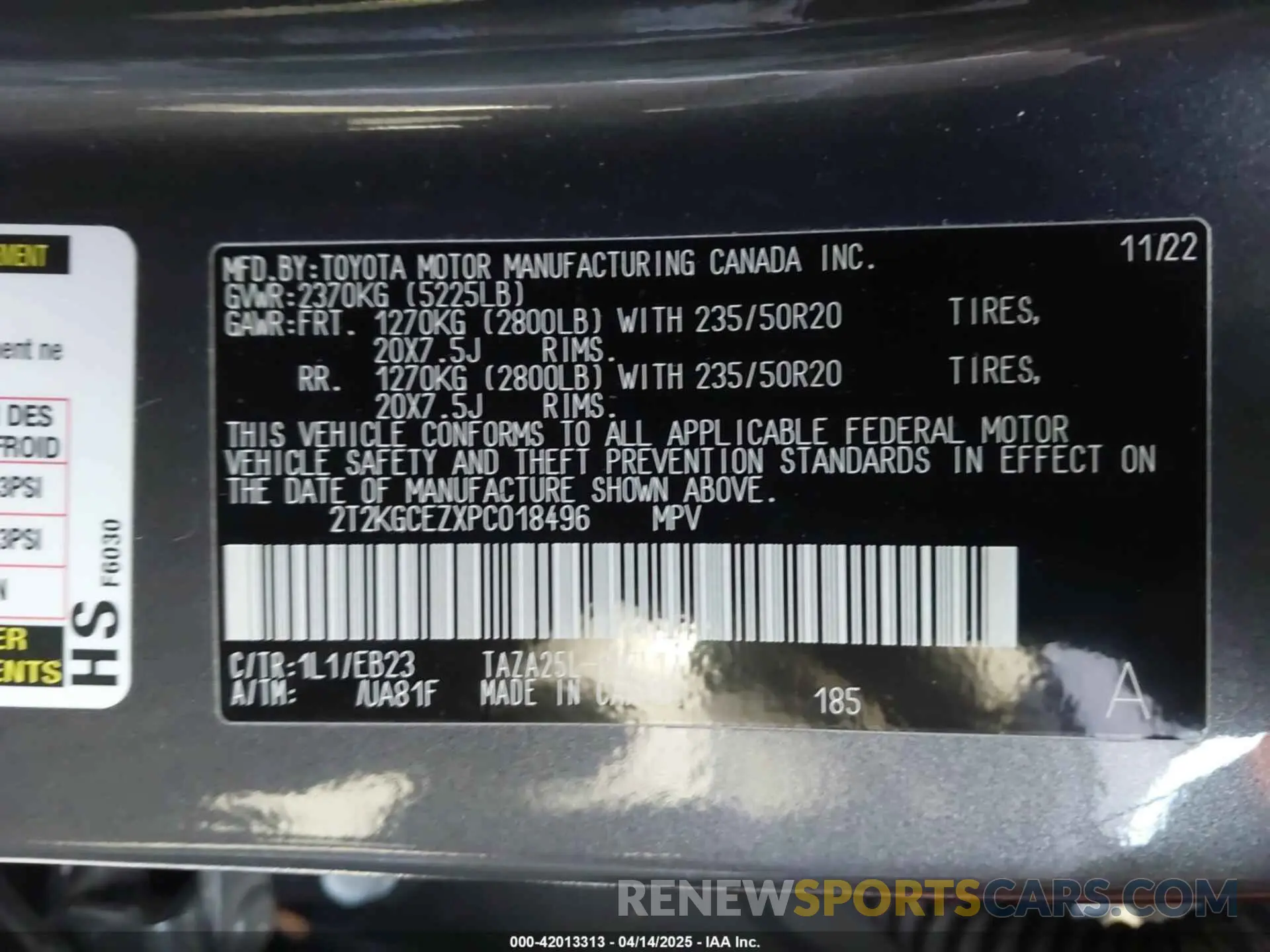 9 fotografías del automóvil dañado 2T2KGCEZXPC018496 LEXUS NX 350 2023