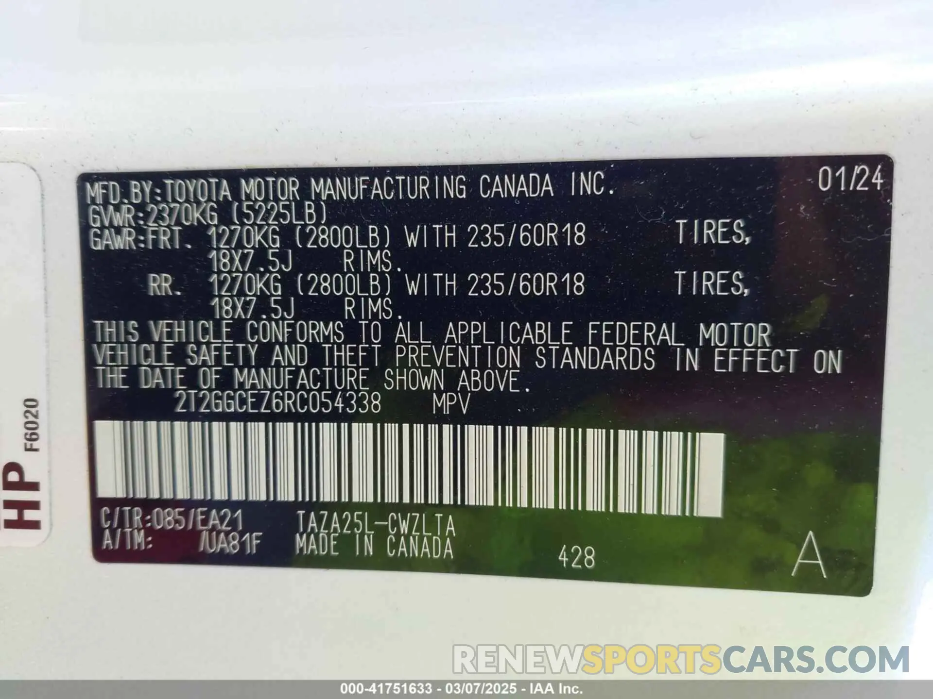 9 fotografías del automóvil dañado 2T2GGCEZ6RC054338 LEXUS NX 350 2024