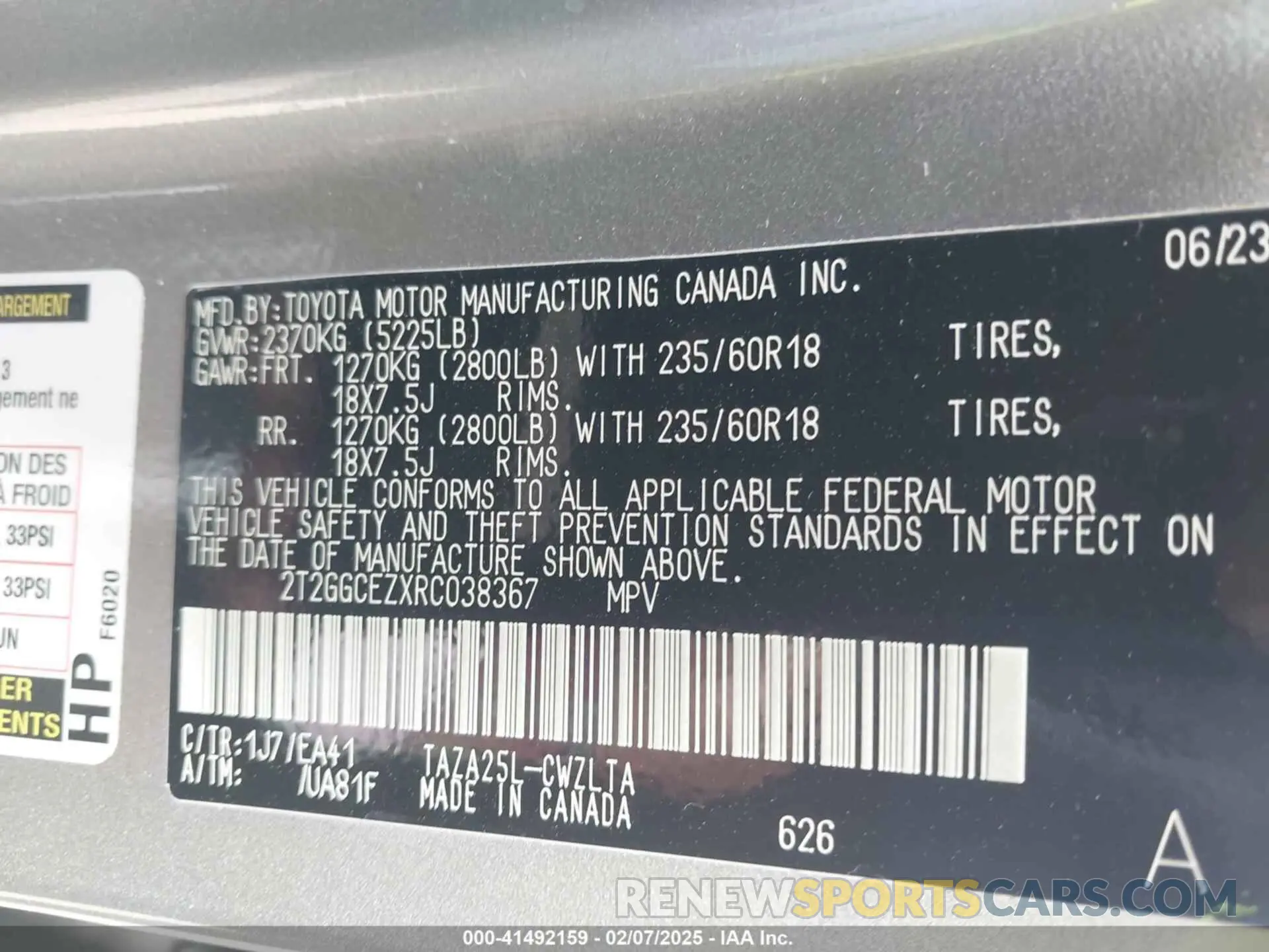 9 fotografías del automóvil dañado 2T2GGCEZXRC038367 LEXUS NX 350 2024