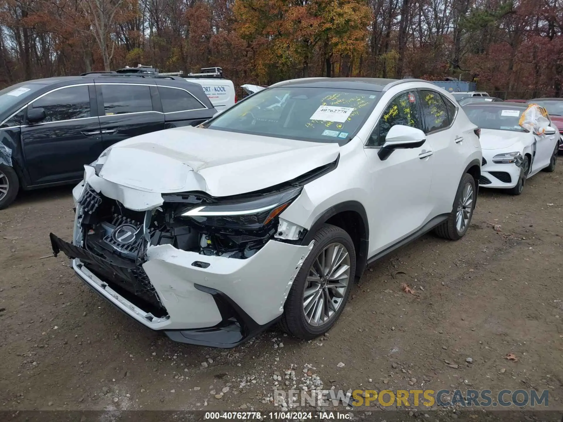 2 fotografías del automóvil dañado JTJHGCEZXR5010149 LEXUS NX 350 2024