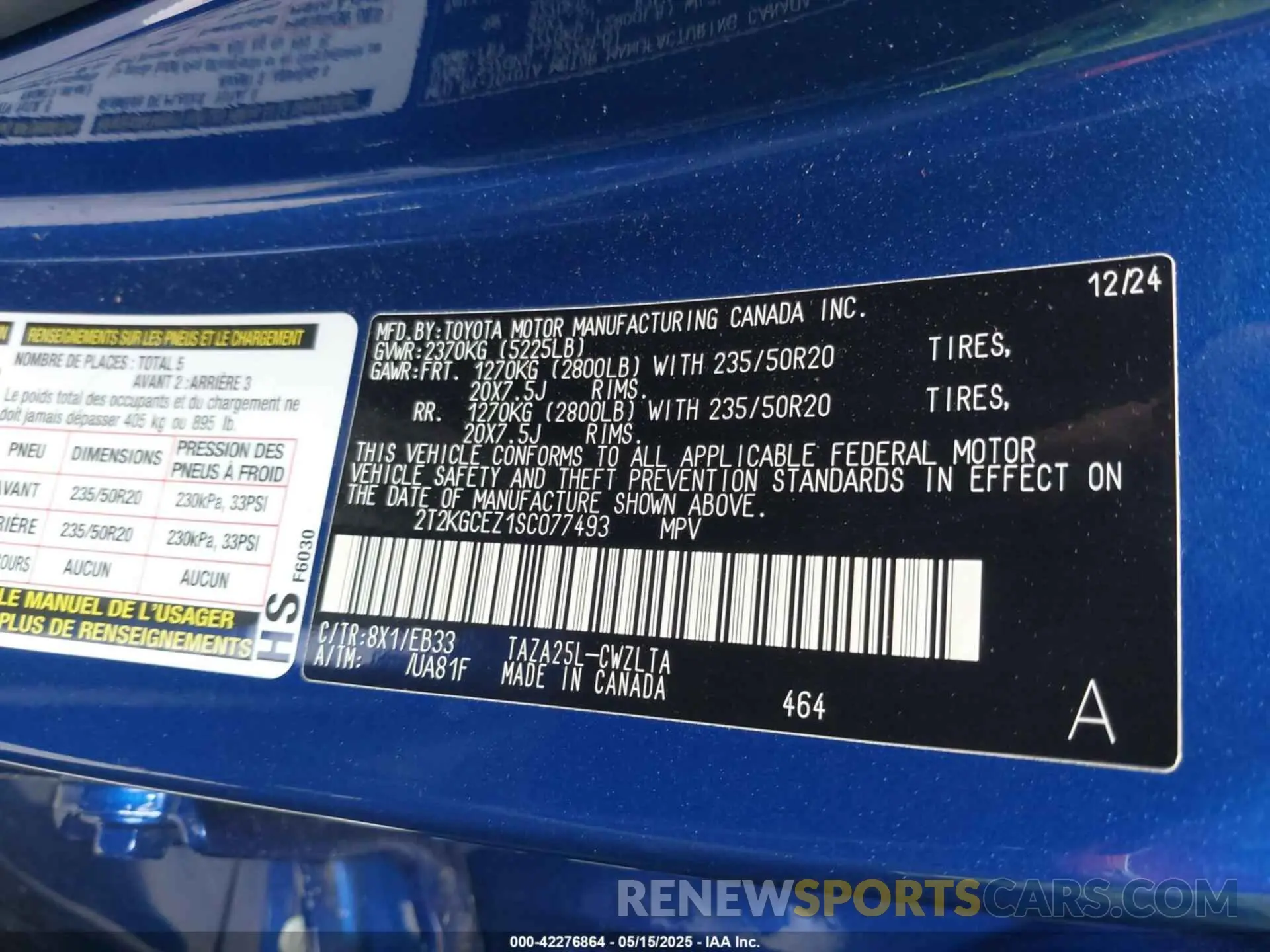 9 fotografías del automóvil dañado 2T2KGCEZ1SC077493 LEXUS NX 350 2025