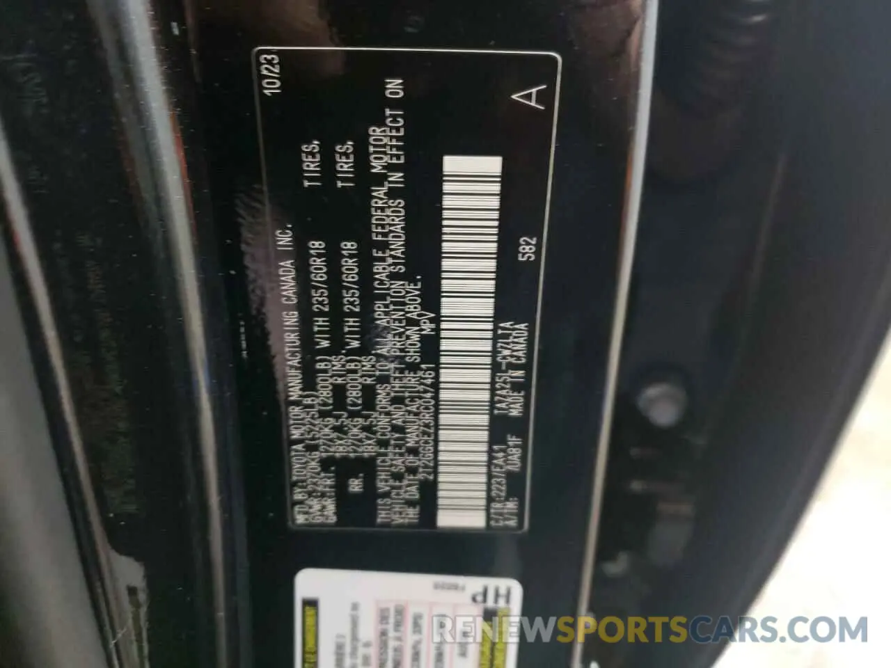 12 fotografías del automóvil dañado 2T2GGCEZ3RC047461 LEXUS NX 350 PRE 2024