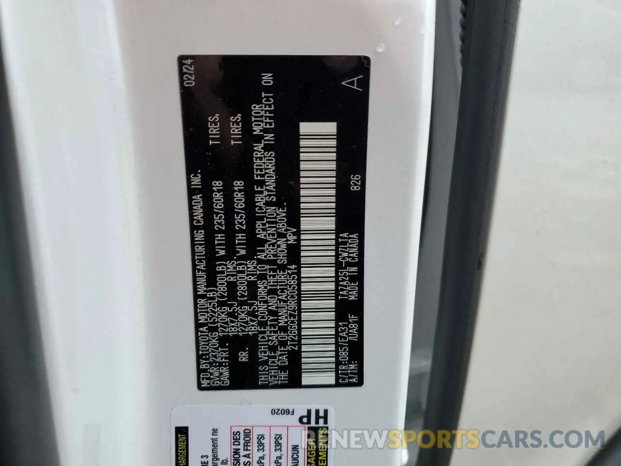 13 fotografías del automóvil dañado 2T2GGCEZ9RC058514 LEXUS NX 350 PRE 2024