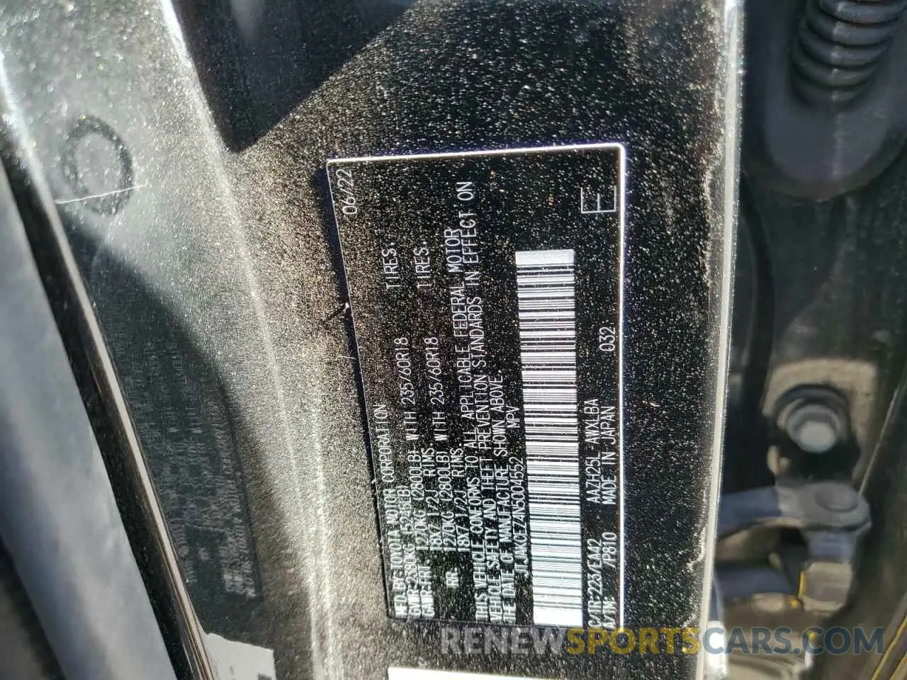 13 fotografías del automóvil dañado JTJAKCEZ4N5004552 LEXUS NX 350H 2022