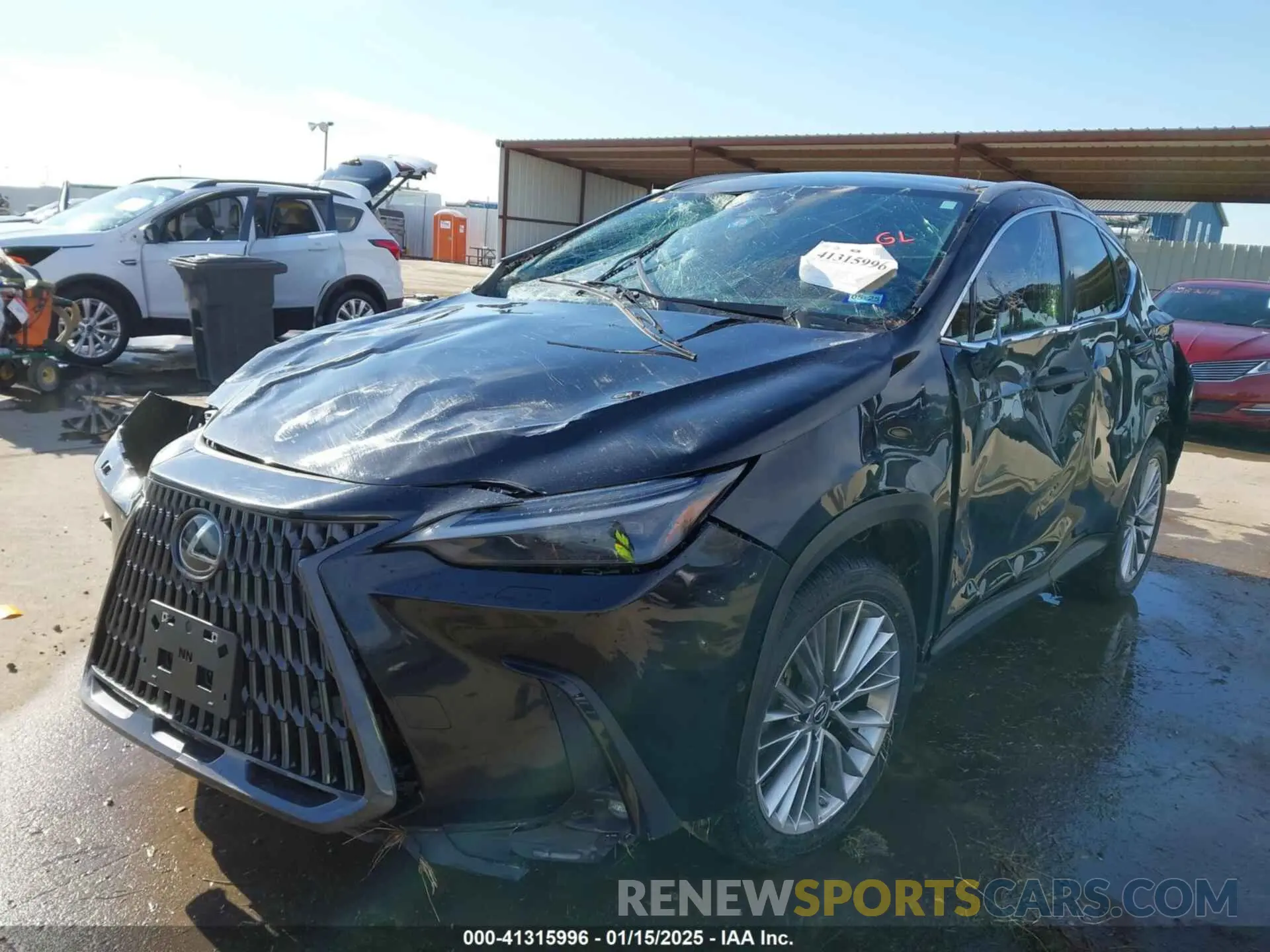 2 fotografías del automóvil dañado JTJHKCEZ6N2005122 LEXUS NX 350H 2022