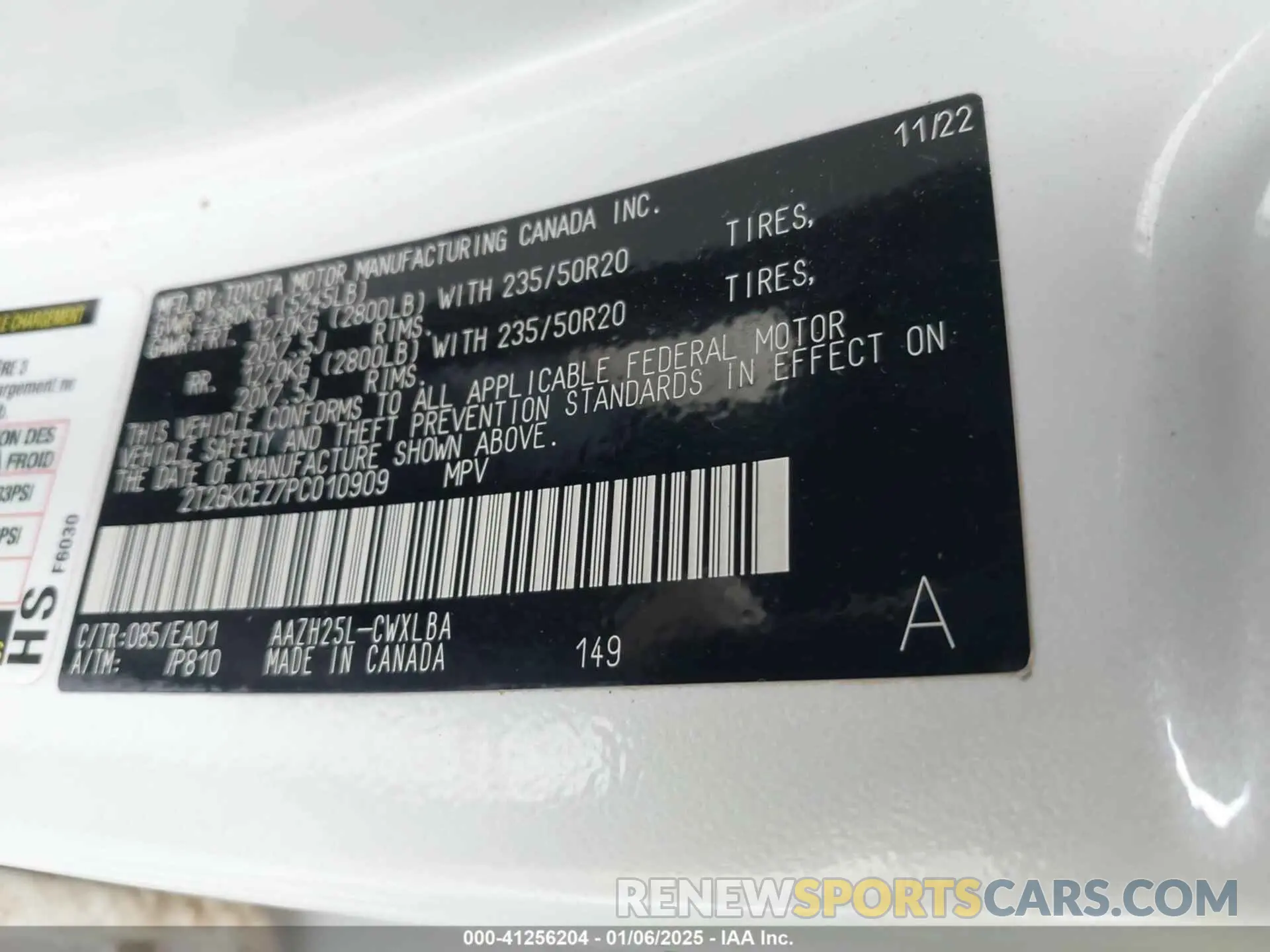 9 fotografías del automóvil dañado 2T2GKCEZ7PC010909 LEXUS NX 350H 2023