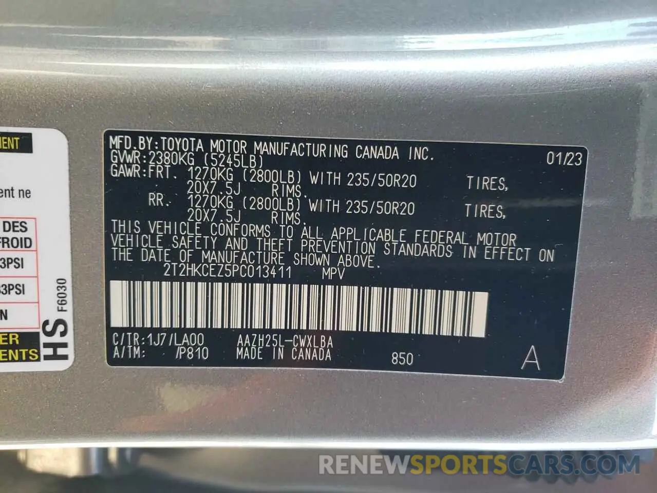 13 fotografías del automóvil dañado 2T2HKCEZ5PC013411 LEXUS NX 350H 2023