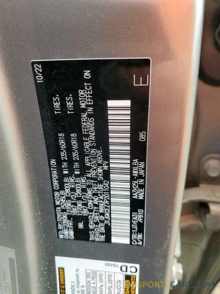 13 fotografías del automóvil dañado JTJGKCEZ7P2011042 LEXUS NX 350H 2023