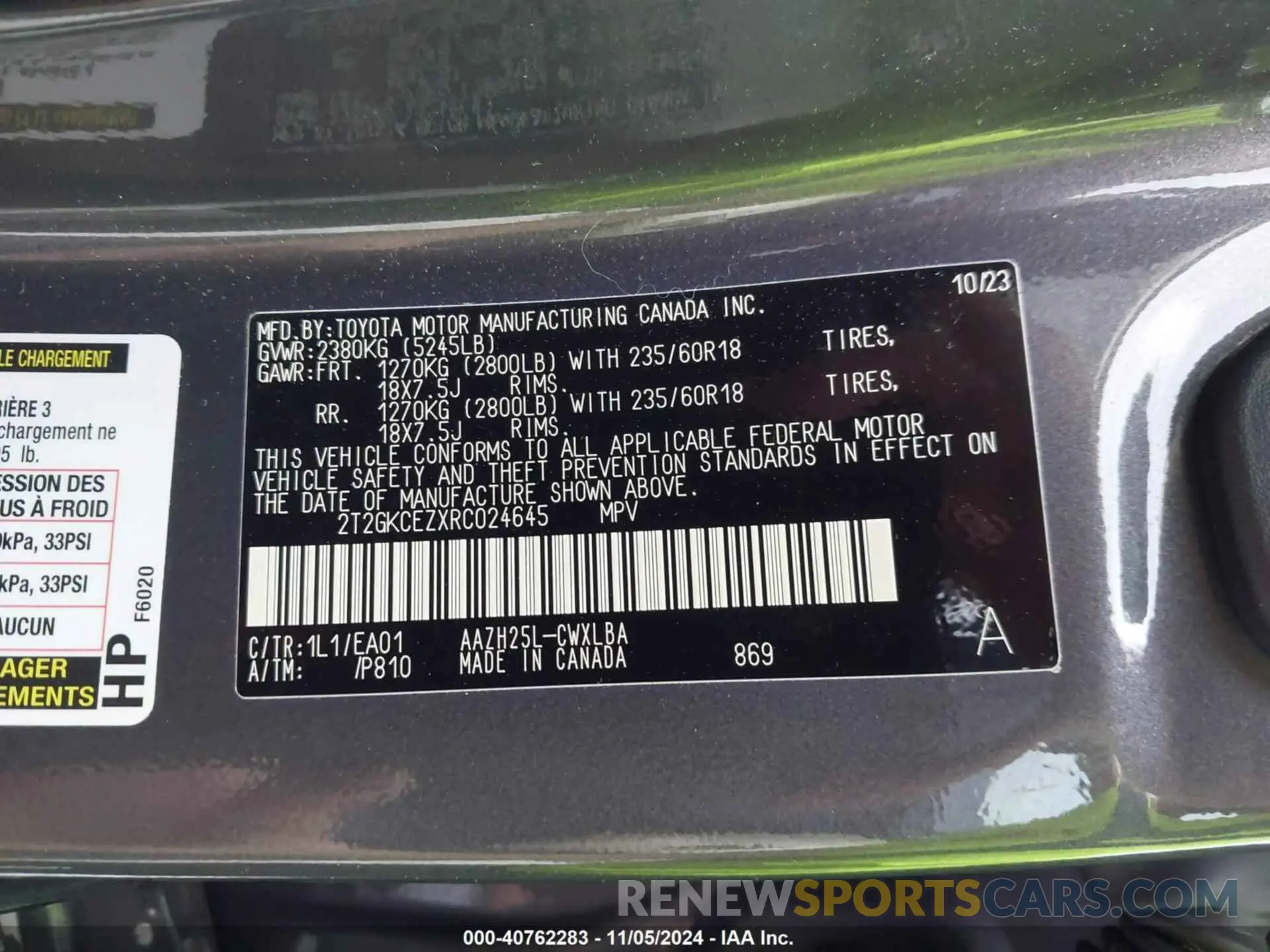 9 fotografías del automóvil dañado 2T2GKCEZXRC024645 LEXUS NX 350H 2024