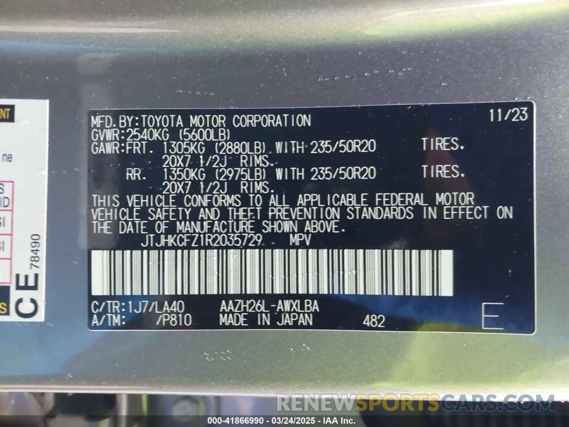 9 fotografías del automóvil dañado JTJHKCFZ1R2035729 LEXUS NX 450H+ 2024