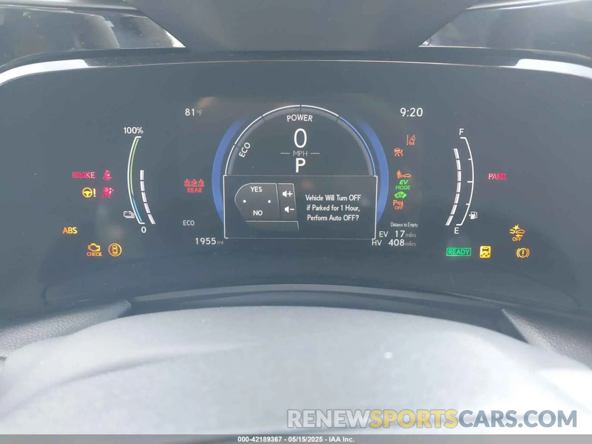 7 fotografías del automóvil dañado JTJHKCFZ2S2044140 LEXUS NX 450H+ 2025