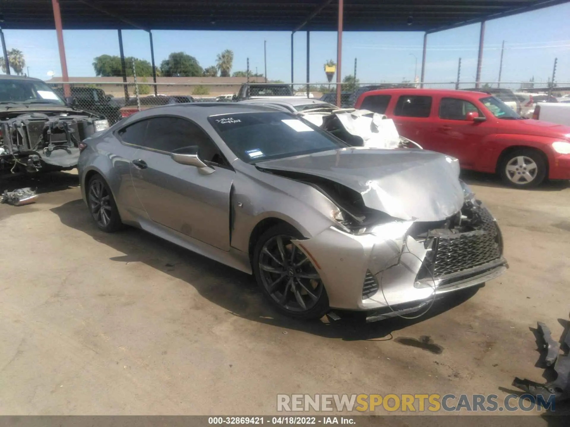 1 fotografías del automóvil dañado JTHHA5BC2K5008996 LEXUS RC 2019