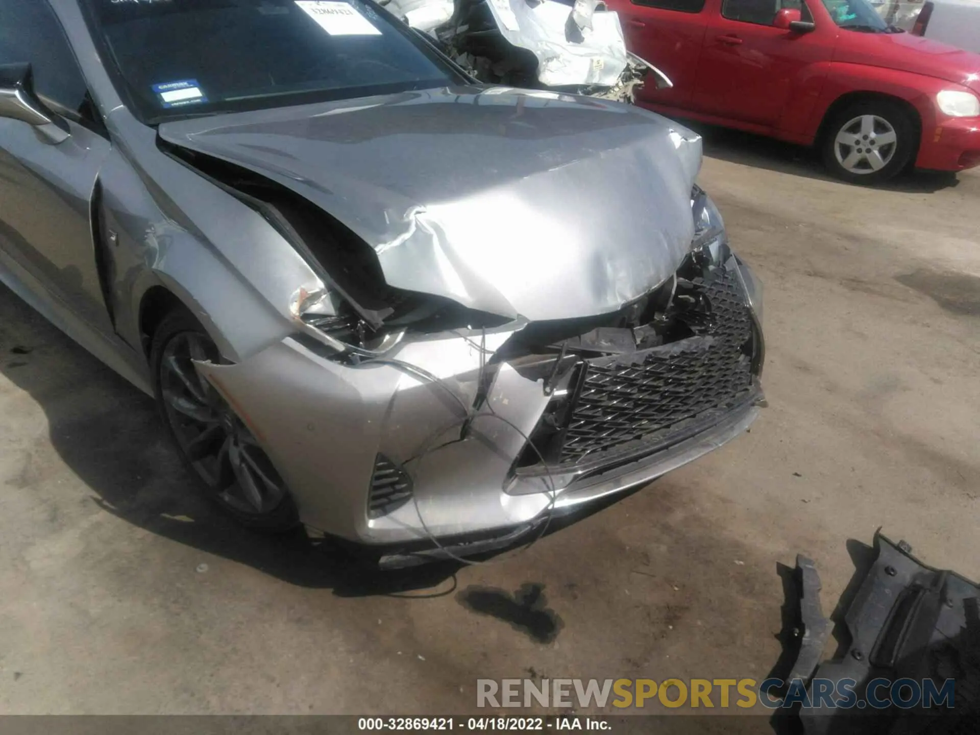 6 fotografías del automóvil dañado JTHHA5BC2K5008996 LEXUS RC 2019