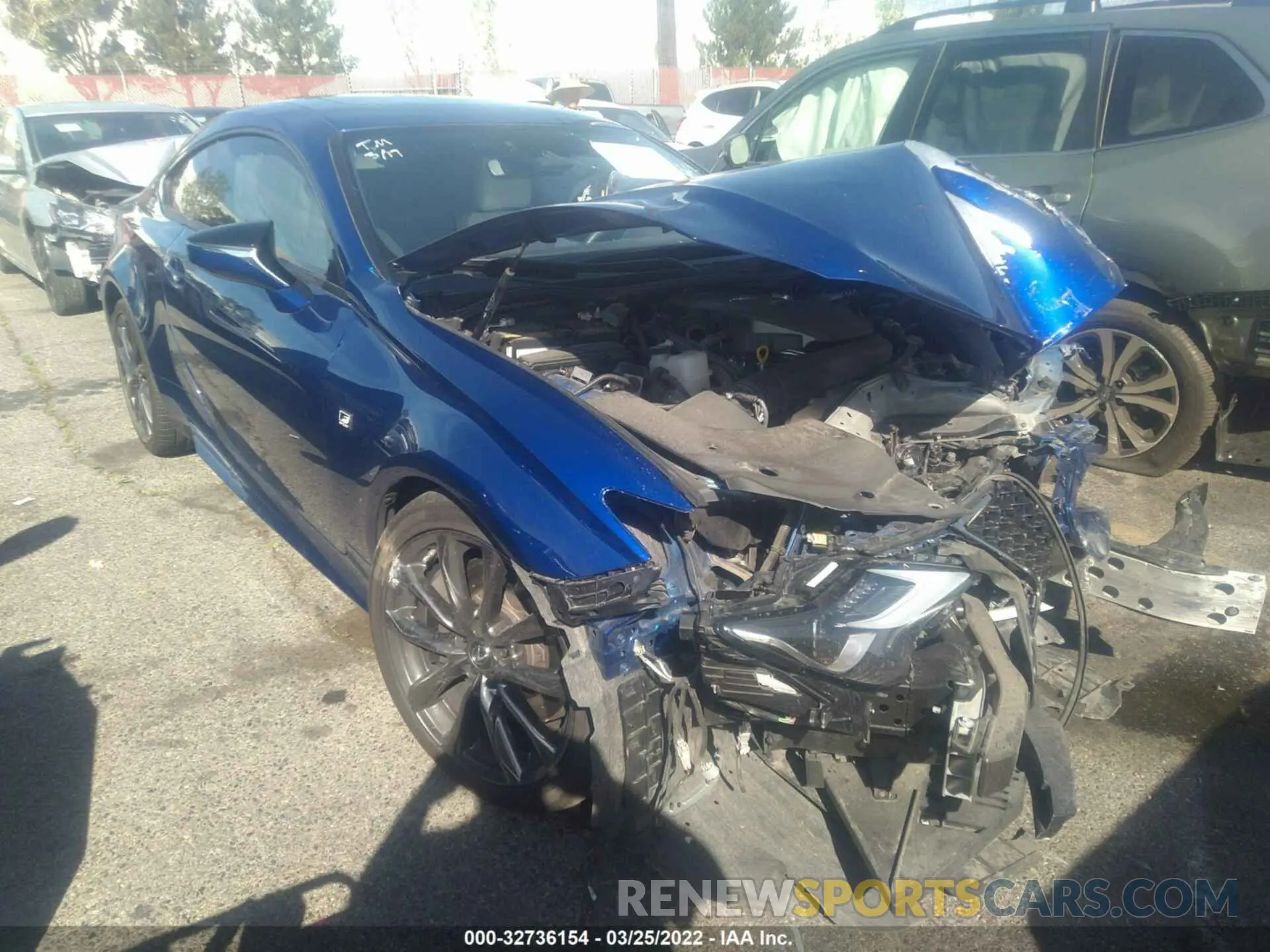 1 fotografías del automóvil dañado JTHHA5BC9K5010258 LEXUS RC 2019