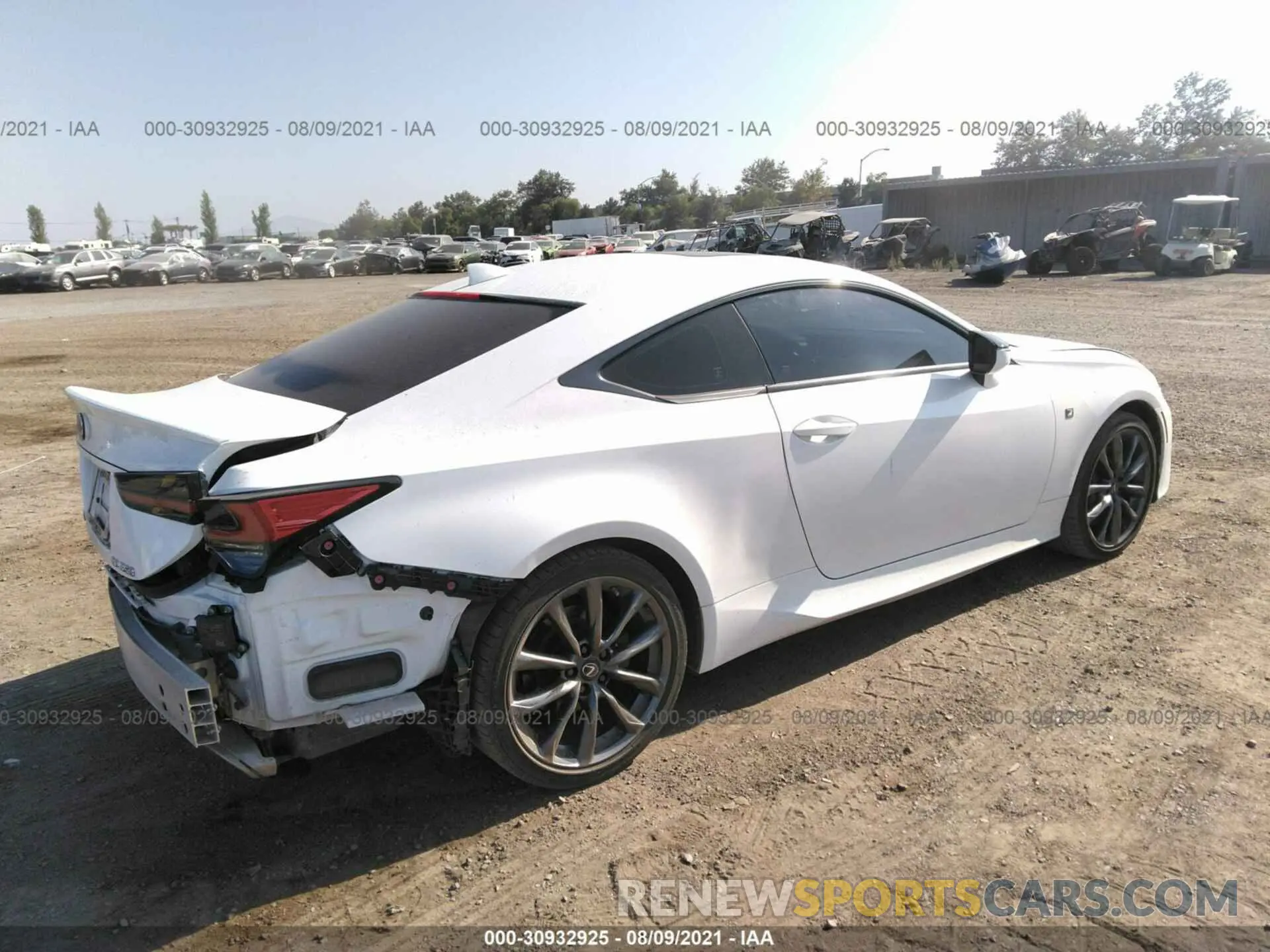 4 fotografías del automóvil dañado JTHHZ5BC1K5020338 LEXUS RC 2019