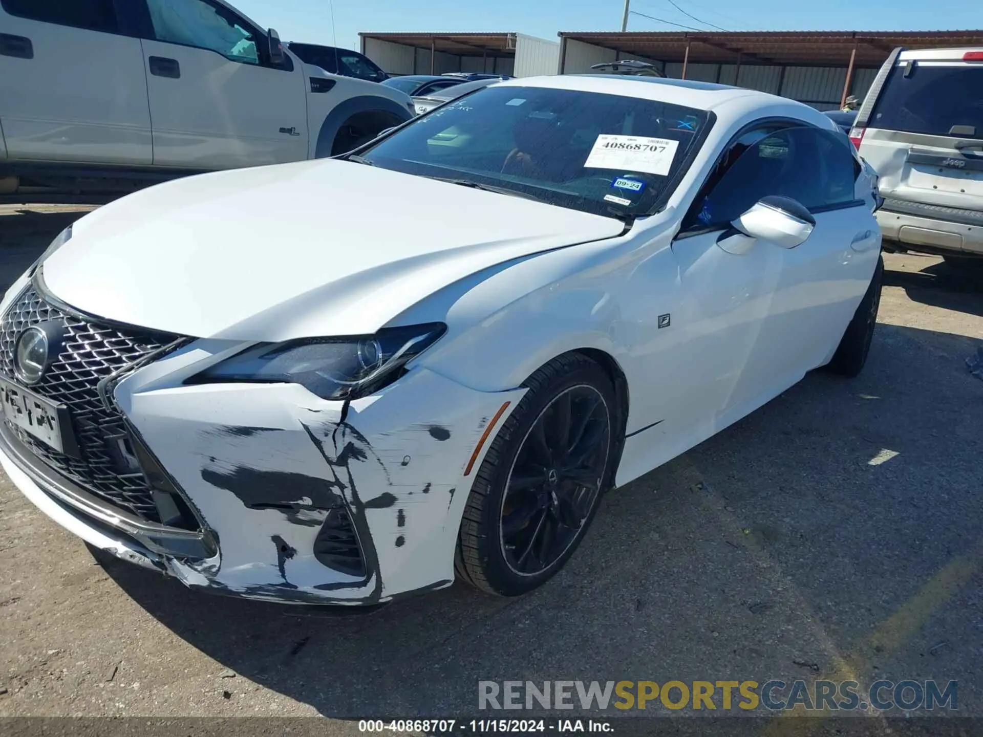 2 fotografías del automóvil dañado JTHHA5BC7K5010209 LEXUS RC 300 2019