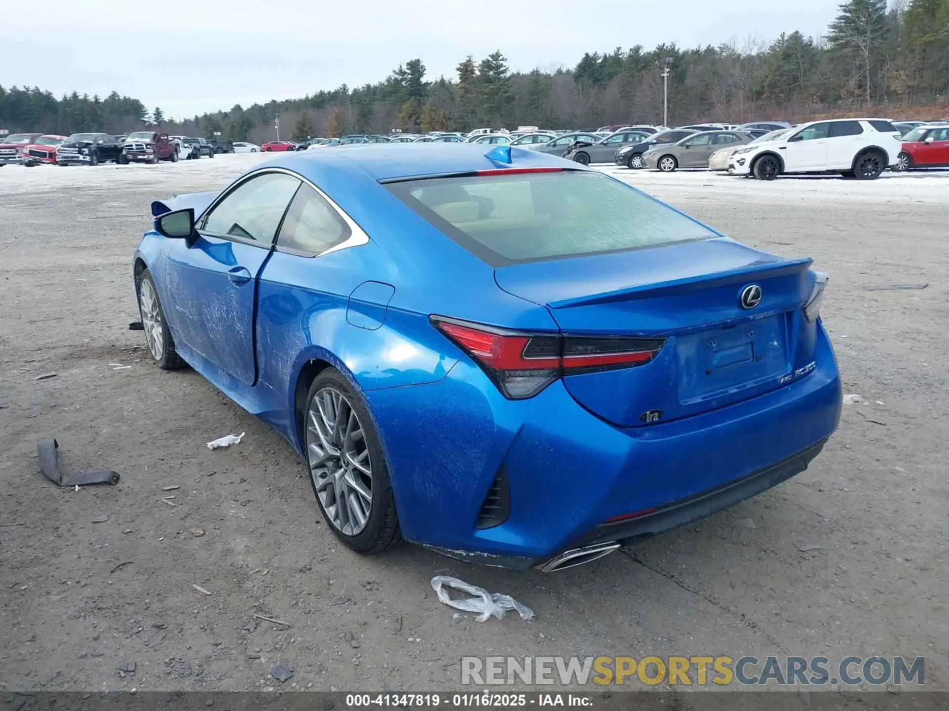 3 fotografías del automóvil dañado JTHS85BC6K5004581 LEXUS RC 300 2019