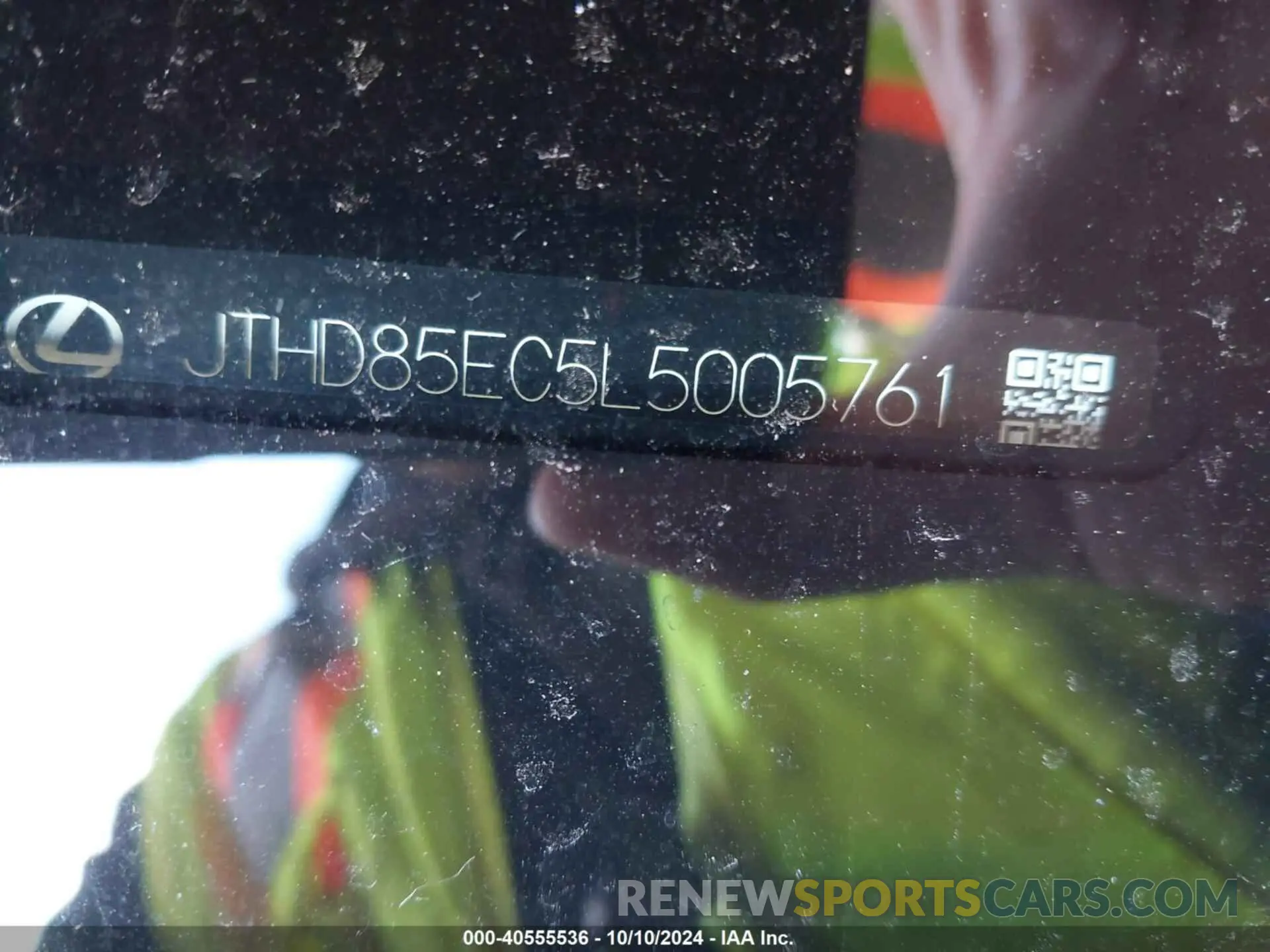 9 fotografías del automóvil dañado JTHD85EC5L5005761 LEXUS RC 300 2020