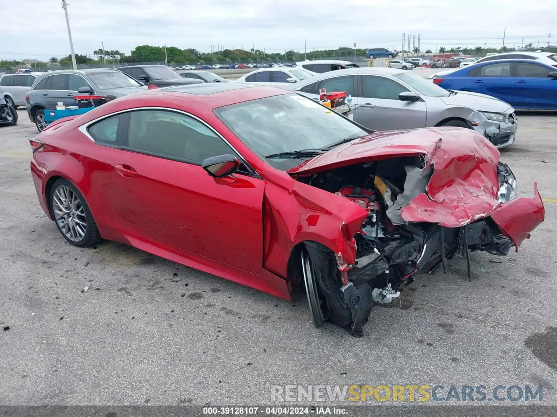 1 fotografías del automóvil dañado JTHHZ5BC5K5021685 LEXUS RC 350 2019