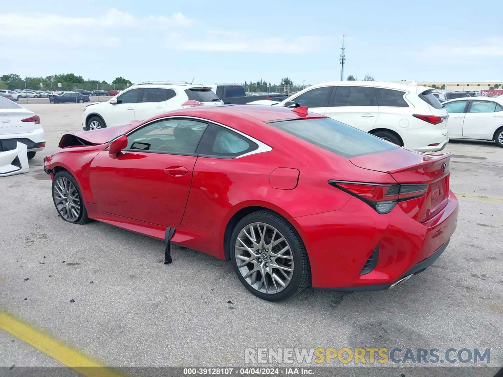 3 fotografías del automóvil dañado JTHHZ5BC5K5021685 LEXUS RC 350 2019