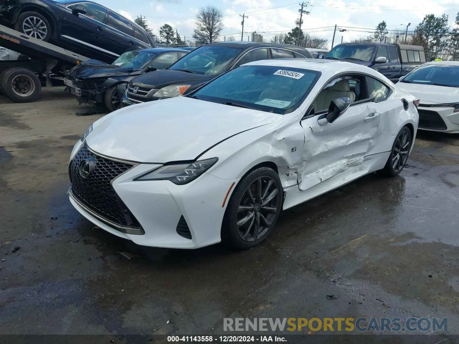 2 fotografías del automóvil dañado JTHHZ5BC8K5020479 LEXUS RC 350 2019